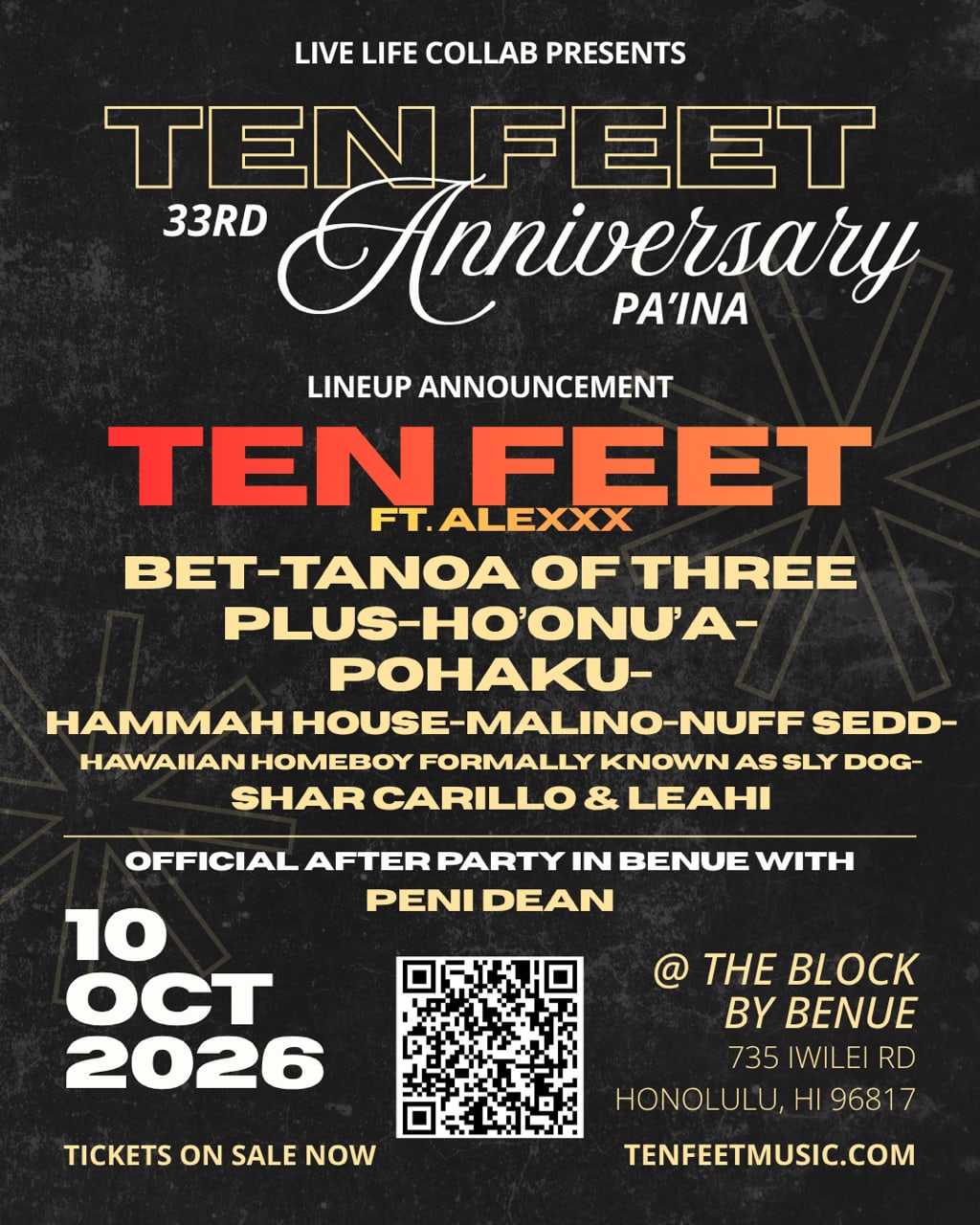 Ten Feet 33rd Anniversary & Album Release Party